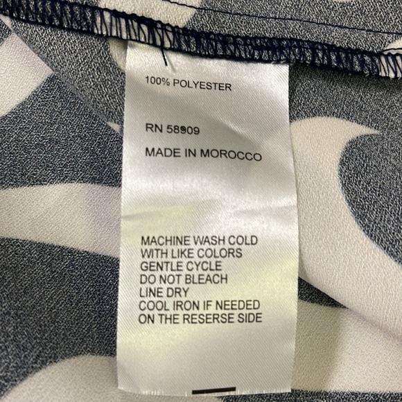 Alex Marie Womens Allison Satin Shell Print Crepe Short Sleeve A-Line Dress Sz M - Picture 16 of 16